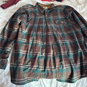 Legendary Whitetails Plaid Shirt - Teal and Brown